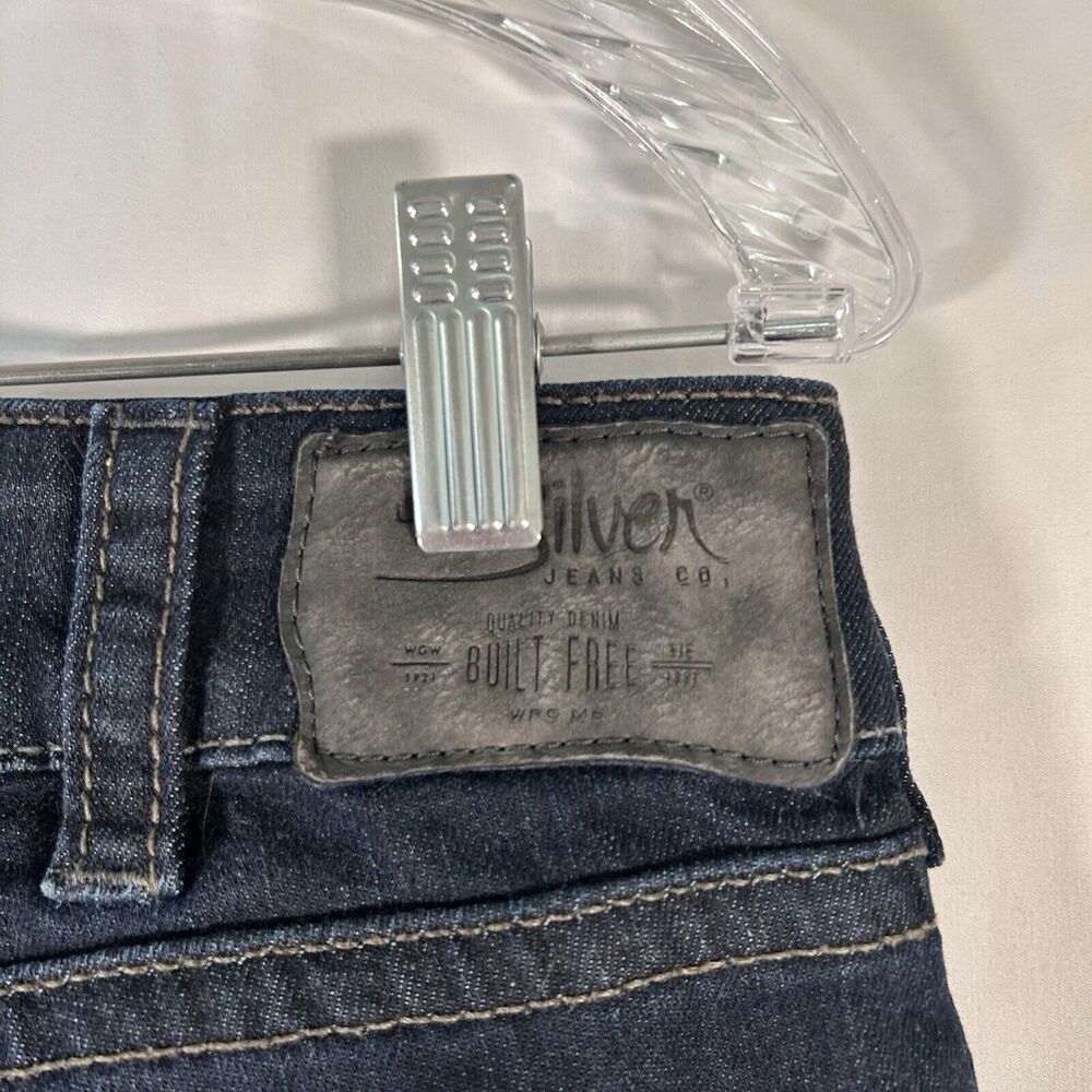 Silver Jeans Women's 31x26 Dark Wash Blue Denim Super Stretch Cotton Blend Mid R - Picture 8 of 11